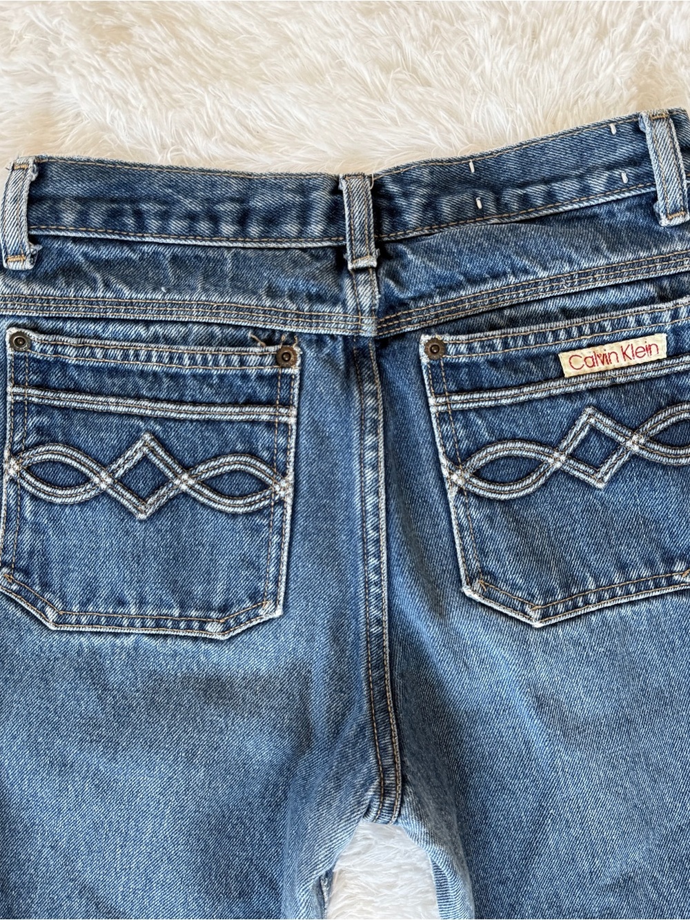 Rare Vintage 1980s Calvin Klein 100% Cotton Rigid Denim Jeans - Picture 3 of 14